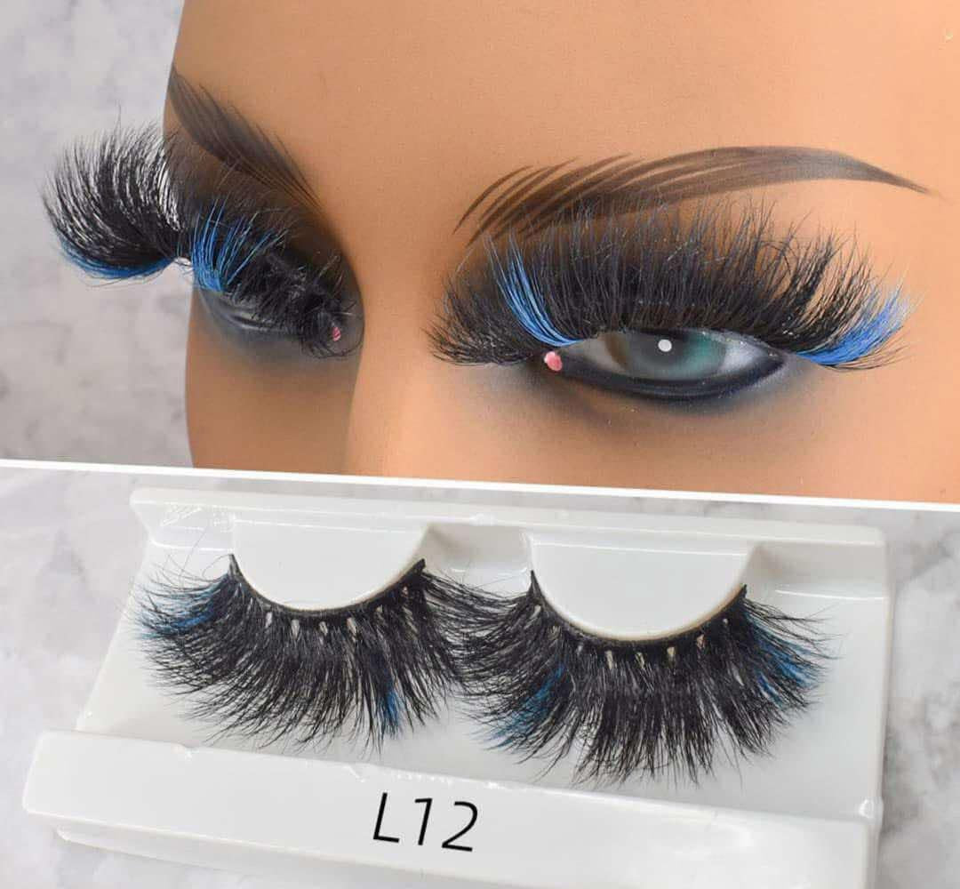 Blue end lash