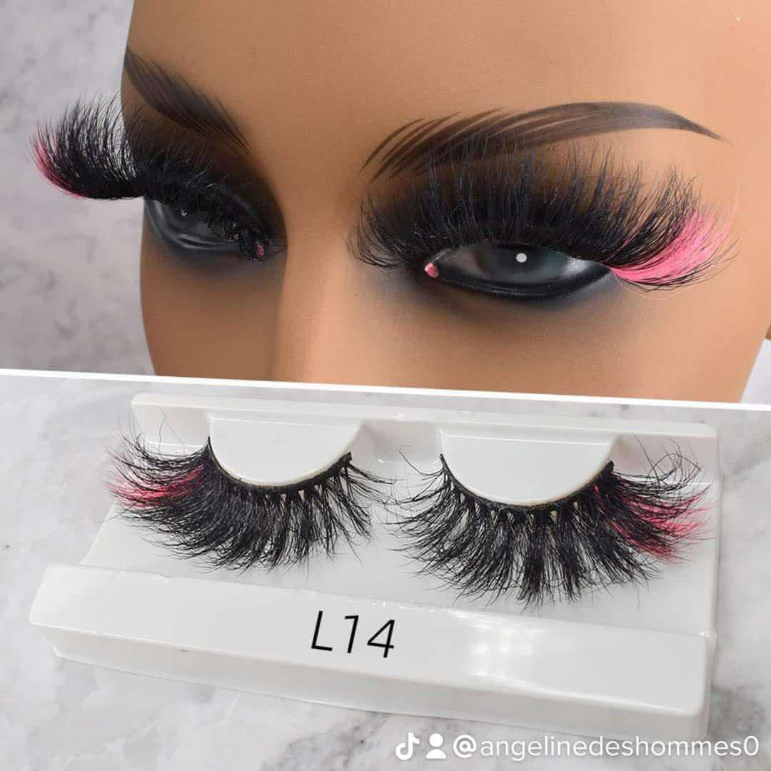 Pink end lash