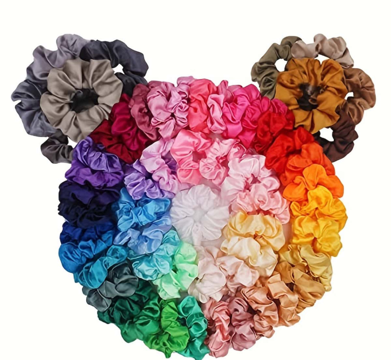 1 pair mixed colors bow hair ties