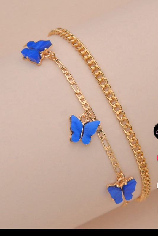 Two pcs butterfly ankle set