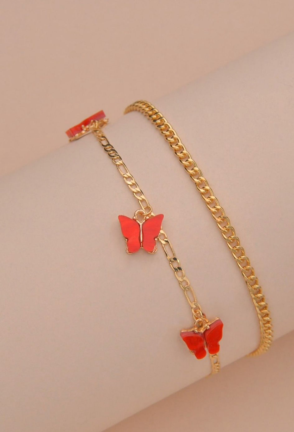 Two pcs butterfly ankle set